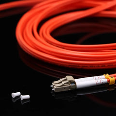 Orange Square-Head Dual-Core Fiber Cable