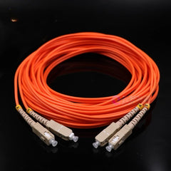 Orange Square-Head Dual-Core Fiber Cable