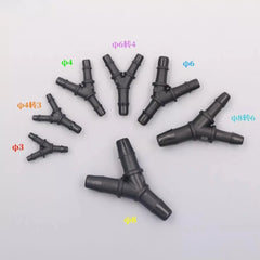 Y Type 3-Way Tube Connector Phi 6 for Printer Fluid Lines