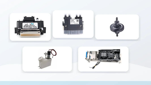 Real UV printer replacement parts including printheads ink filters ink tank and maintenance spares