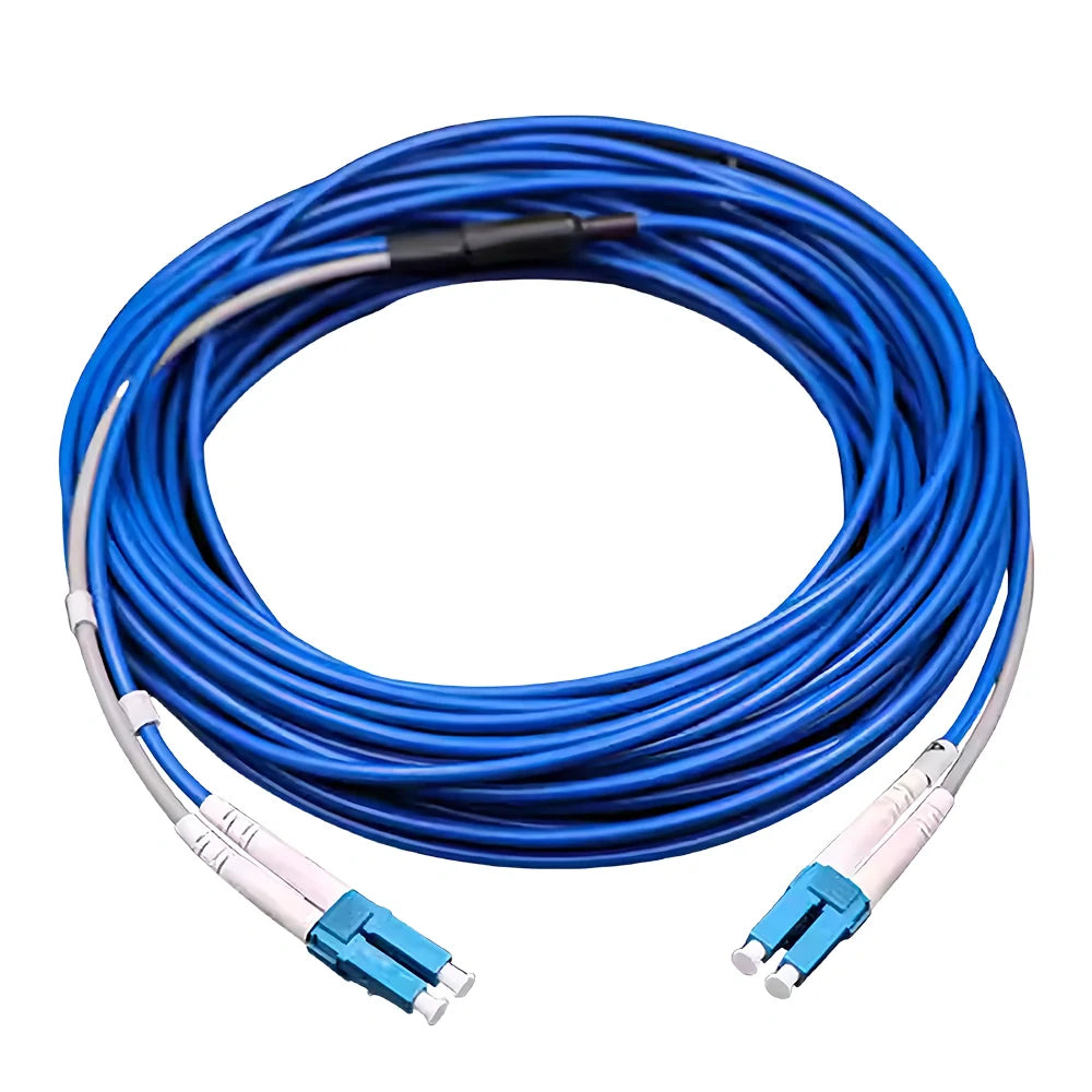 Blue 13M Armored LC-LC Single Mode Fiber Cable for UV Printing Printers