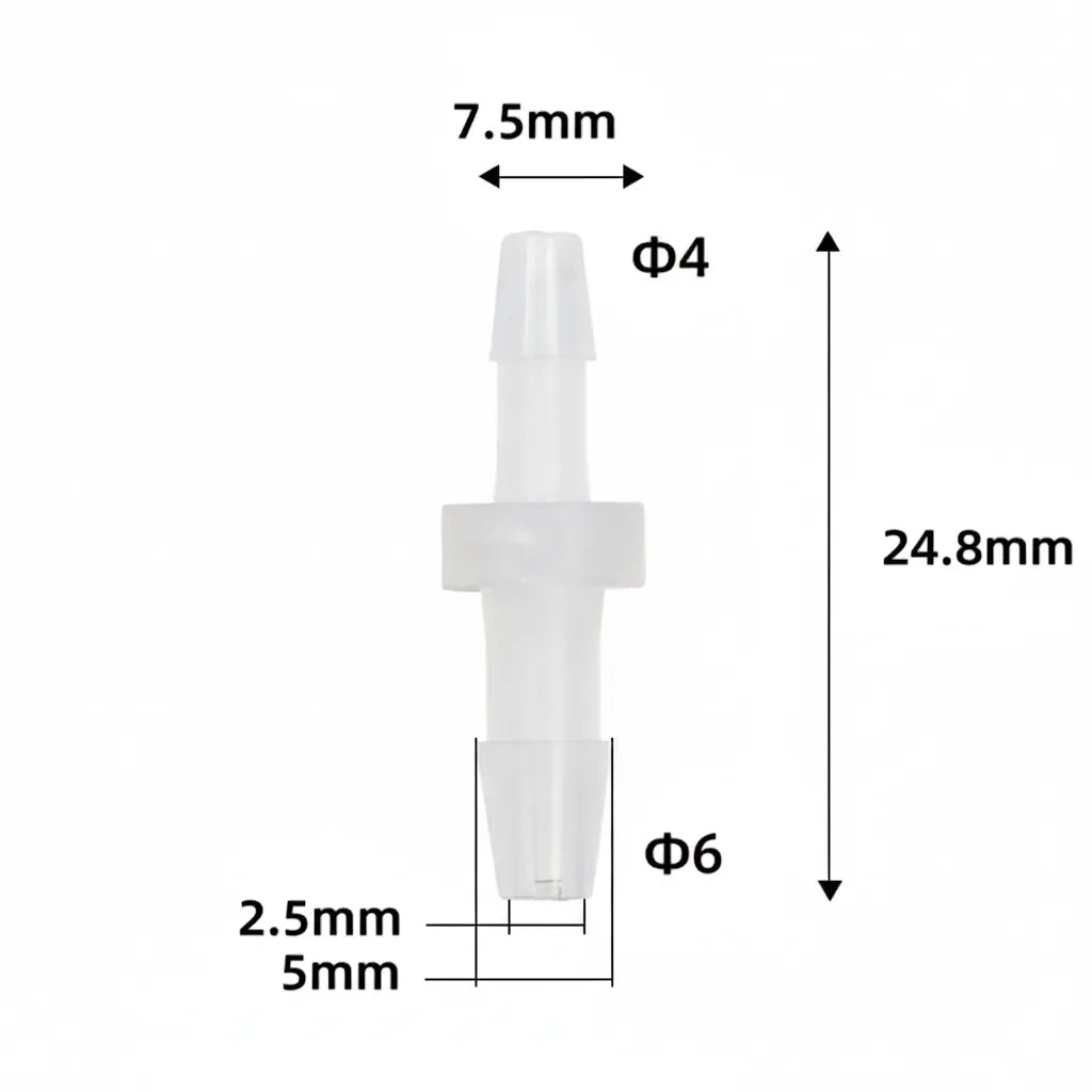 UV INK PRO Straight Tube Connector Φ6 To Φ4 Eco Solvent Ink
