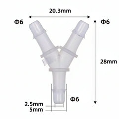 UV INK PRO Y Type 3 Way Tube Connector Φ6 Eco Solvent Ink
